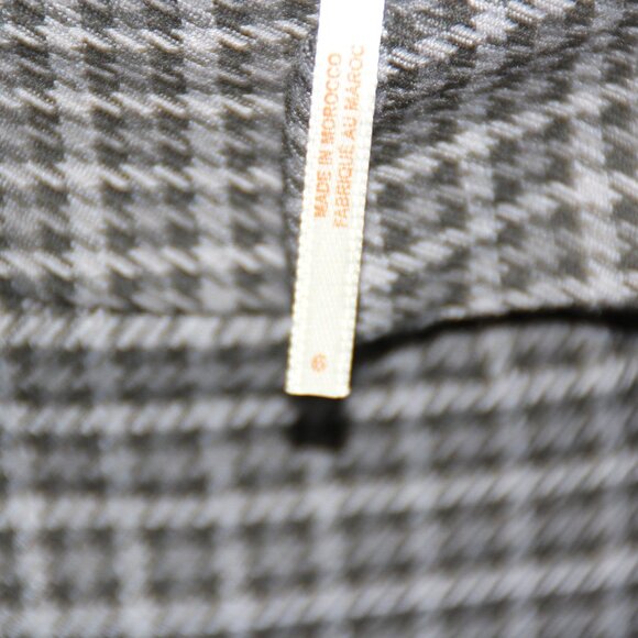 Free People Women's Jana Flare Trouser Pants Houndstooth Plaid Black Gray Sz 6 - Picture 14 of 14